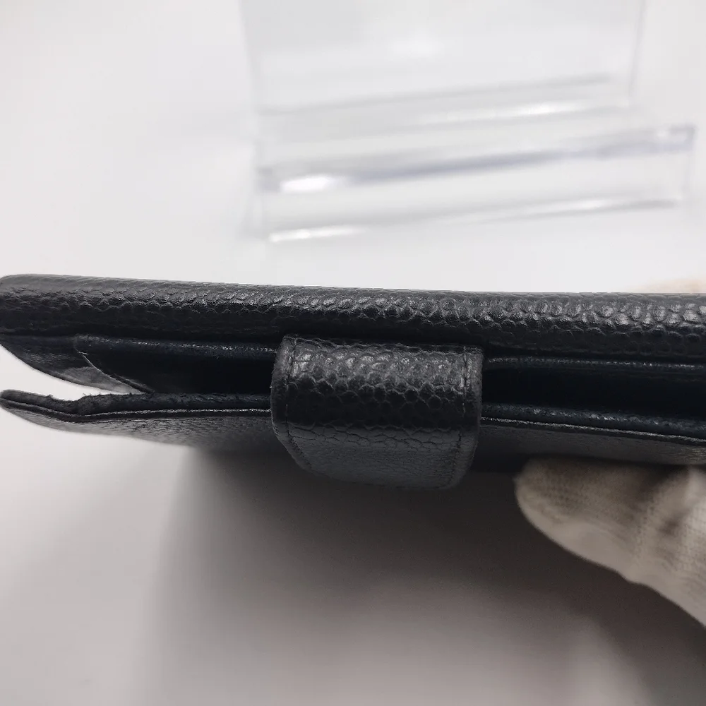 Authentic Chanel Black Logo Caviar Wallet